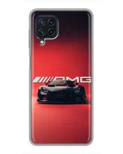 Чехол для Samsung Galaxy A22 с картинкой «Mercedes AMG — красная линия»