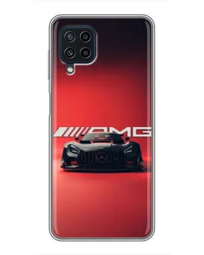 Чехол для Samsung Galaxy A22 с картинкой «Mercedes AMG — красная линия»