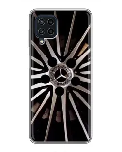 Чехол для Samsung Galaxy A22 с картинкой «Диск Mercedes»