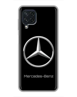 Чехол для Samsung Galaxy A22 с картинкой «Mercedes Silver Logo»
