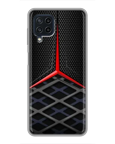 Чехол для Samsung Galaxy A22 с картинкой «Mercedes Carbon Grid»