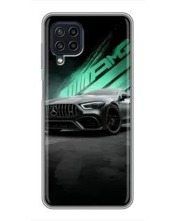 Чехол для Samsung Galaxy A22 с картинкой «Темный Mercedes AMG»