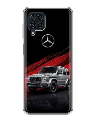 Чехол для Samsung Galaxy A22 с картинкой «Mercedes G-Class красный»