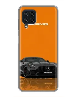Чехол для Samsung Galaxy A22 с картинкой «Оранжевый Mercedes AMG»