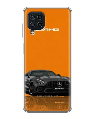 Чехол для Samsung Galaxy A22 с картинкой «Оранжевый Mercedes AMG»