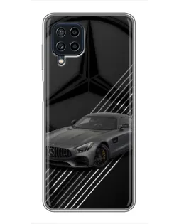 Чехол для Samsung Galaxy A22 с картинкой «Mercedes AMG — графика»