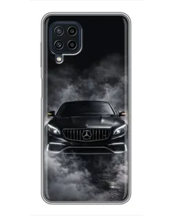Чехол для Samsung Galaxy A22 с картинкой «Mercedes в дыму»