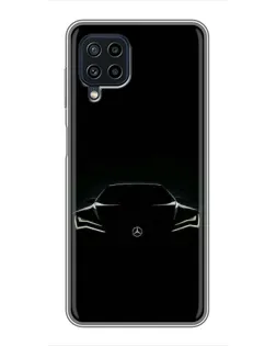 Чехол для Samsung Galaxy A22 с картинкой «Mercedes — силуэт авто» Чехол для Samsung Galaxy A22 с картинкой «Mercedes — силуэт авто»