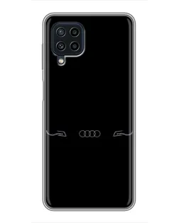 Чехол для Samsung Galaxy A22 с картинкой «Audi — световой подпись»
