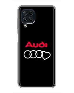 Чехол для Samsung Galaxy A22 с картинкой «Логотип Audi Heart»