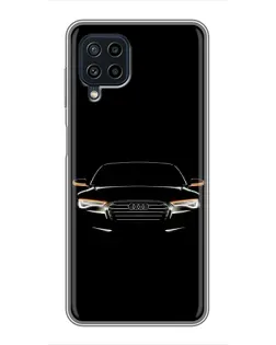 Чехол для Samsung Galaxy A22 с картинкой «Audi — ночной контур»