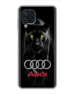 Чехол для Samsung Galaxy A22 с картинкой «Пантера и Audi»