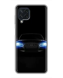 Чехол для Samsung Galaxy A22 с картинкой «Audi в неоне»