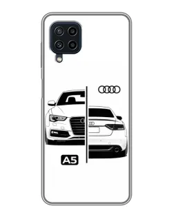 Чехол для Samsung Galaxy A22 с картинкой «Audi — контрастный дизайн»