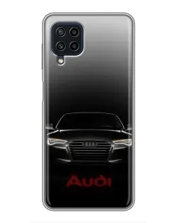 Чехол для Samsung Galaxy A22 с картинкой «Audi — градиентный контур»