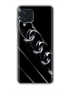 Чехол для Samsung Galaxy A22 с картинкой «Audi — абстрактные кольца»