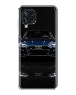 Чехол для Samsung Galaxy A22 с картинкой «Audi — ночное отражение»