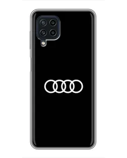 Чехол для Samsung Galaxy A22 с картинкой «Audi White Logo»