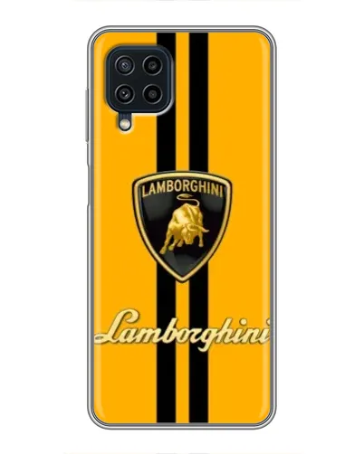 Чехол для Samsung Galaxy A22 с картинкой «Lamborghini Stripe желтый»
