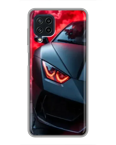 Чехол для Samsung Galaxy A22 с картинкой «Lamborghini красное сияние»