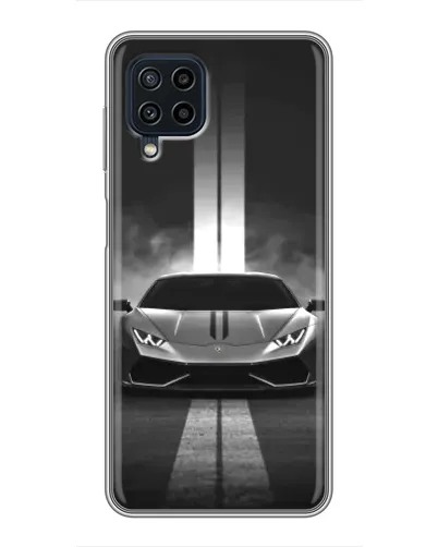 Чехол для Samsung Galaxy A22 с картинкой «Lamborghini симметрия дорог»