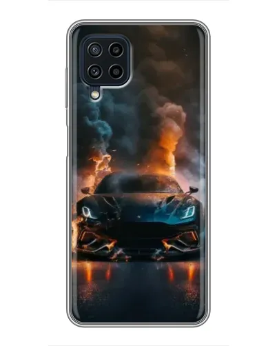 Чехол для Samsung Galaxy A22 с картинкой «Lamborghini дымная эстетика»