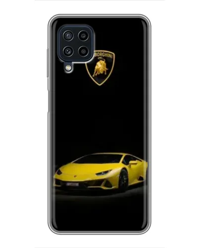 Чехол для Samsung Galaxy A22 с картинкой «Lamborghini желтый акцент»