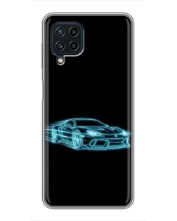Чехол для Samsung Galaxy A22 с картинкой «Неоновый контур Lamborghini» Чехол для Samsung Galaxy A22 с картинкой «Неоновый контур Lamborghini»
