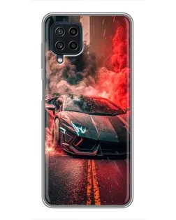 Чехол для Samsung Galaxy A22 с картинкой «Lamborghini красный дым» Чехол для Samsung Galaxy A22 с картинкой «Lamborghini красный дым»