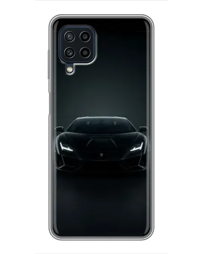 Чехол для Samsung Galaxy A22 с картинкой «Черный Lamborghini Aventador»