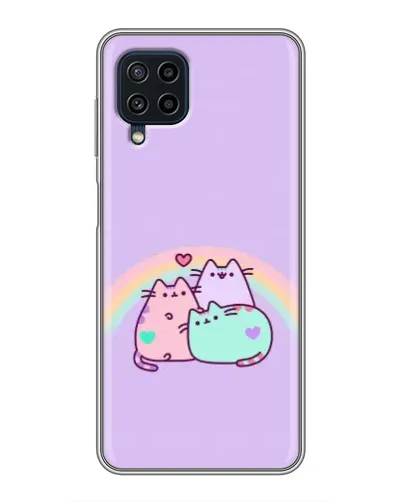 Чехол для Samsung Galaxy A22 с картинкой «Радужные Пушины»