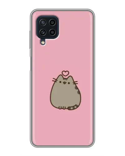 Чехол для Samsung Galaxy A22 с картинкой «Pusheen сердце»