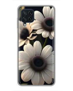 Чехол для Samsung Galaxy A22 с картинкой «Белые маргаритки макро»