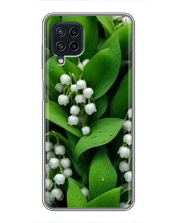 Чехол для Samsung Galaxy A22 с картинкой «Ландыши в зелени»