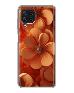 Чехол для Samsung Galaxy A22 с картинкой «Оранжевый макро цветок»