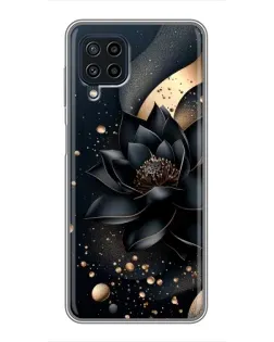 Чехол для Samsung Galaxy A22 с картинкой «Черный лотос»