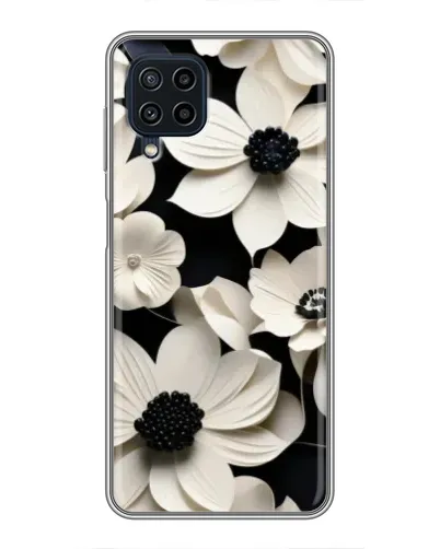 Чехол для Samsung Galaxy A22 с картинкой «Объемные белые цветы» Чехол для Samsung Galaxy A22 с картинкой «Объемные белые цветы»