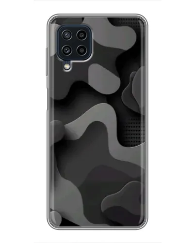 Чехол для Samsung Galaxy A22 с картинкой «Темный абстрактный камуфляж»