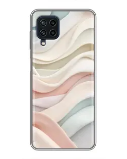 Чехол для Samsung Galaxy A22 с картинкой «Пастельные нежные волны»