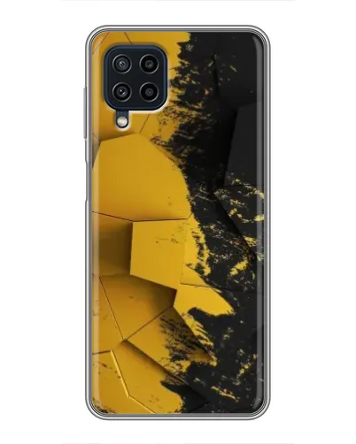 Чехол для Samsung Galaxy A22 с картинкой «Золотые осколки геометрии»