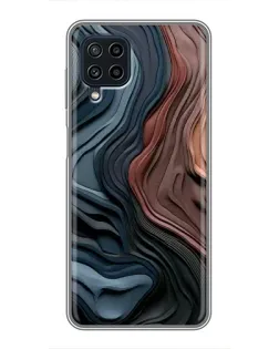 Чехол для Samsung Galaxy A22 с картинкой «Цветные волны каньона»