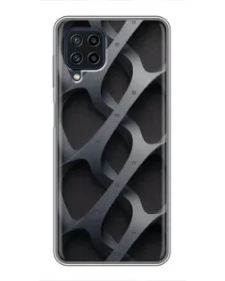 Чехол для Samsung Galaxy A22 с картинкой «Объемное серое плетение»
