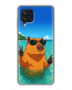 Чехол для Samsung Galaxy A22 с картинкой «Морская капибара» Чехол для Samsung Galaxy A22 с картинкой «Морская капибара»