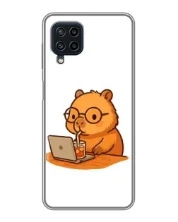 Чехол для Samsung Galaxy A22 с картинкой «Капибара с ноутбуком» Чехол для Samsung Galaxy A22 с картинкой «Капибара с ноутбуком»