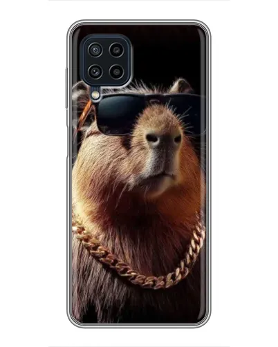 Чехол для Samsung Galaxy A22 с картинкой «Капибара золотая цепь»