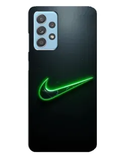 Чехол для Samsung Galaxy A23 с картинкой «Неоновый контур Nike»