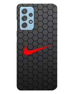 Чехол для Samsung Galaxy A23 с картинкой «Nike — карбоновая сетка»
