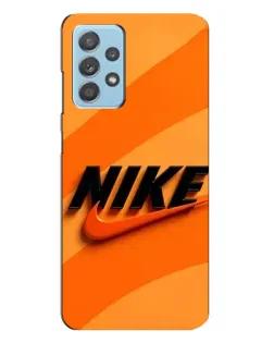 Чехол для Samsung Galaxy A23 с картинкой «Оранжевый драйв Nike»