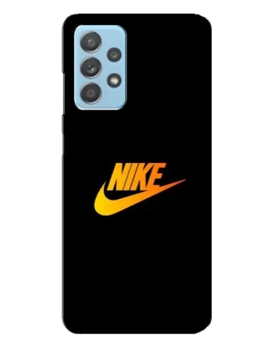 Чехол для Samsung Galaxy A23 с картинкой «Золотой логотип Nike»