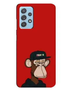 Чехол для Samsung Galaxy A23 с картинкой «Bored Ape — красный фон»